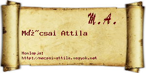 Mácsai Attila névjegykártya